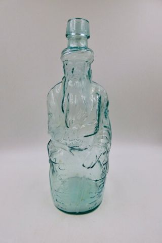 Scarce Antique Moses Poland Water Bottle Aqua