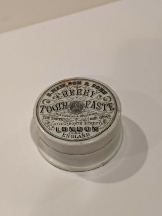 S.  Maw,  Son & Sons Cherry Tooth Paste Pot Lid (with Base) - London