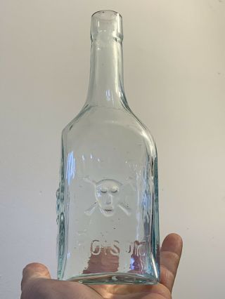 ☠️ Rare Ks - 7 Ice Blue Antique Poison Bottle Gift Veleno Vorsicht ☠️