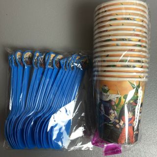 Dragon Ball Z Dbz Spoons And Cups For Birthday Party
