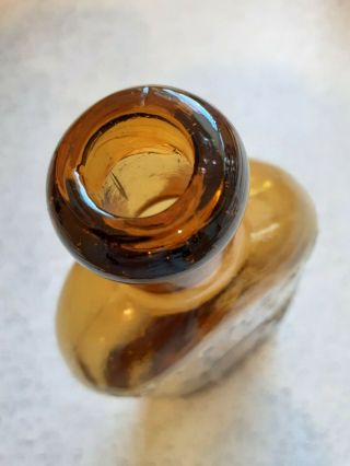 Half Pint Amber NERVINE Warner ' s Safe Cure LONDON Medicine Bottle RARE 3