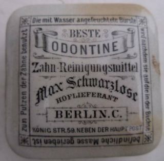 Max Schwarzlose Odentine Berlin Pot Lid And Base