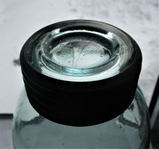 RARE Greenish IMPERIAL Half Gallon Beaver Fruit Jar, 2