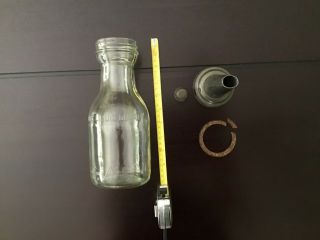 Vintage Glass Oil Can Bottle With Masters Spout And Cap