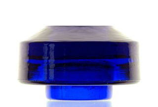 Scarce Cd 22 No Embossing Violet Cobalt Battery Rest Glass Insulator