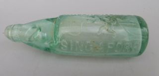 Antique Glass Bottle 1900 Singapore Fraser & Neave Limited Singapour Asia Asie