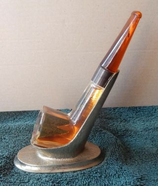 Vintage 1939 Schiaparelli’s Pipe - Shaped Figural Perfume Bottle With Stand