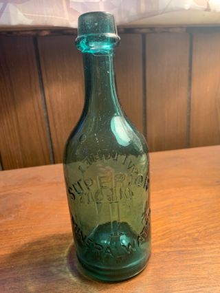 Twitchell Top - Superior Mineral Water - Phila,  Pa - Iron Pontiled