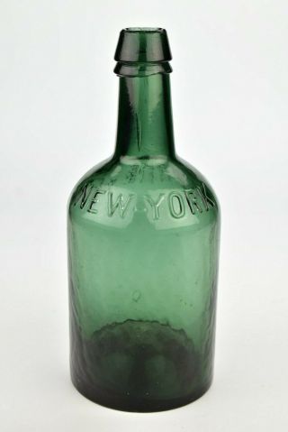 Rare Clarke & Co.  York Mineral Water Bottle Iron Pontil 19th Century 3