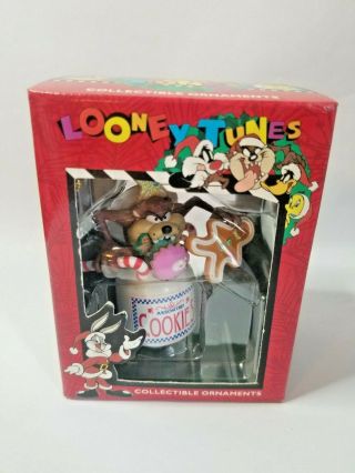 Warner Bros Looney Tunes Taz Cookie Jar Ornament 1996 2