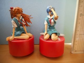 Japan Anime Manga Evangelion Rei & Auka Figure Music Box 2 Set (y1 44