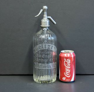 Antique Seltzer Siphon Bottle Old English Beverage Co.  Ltd.  Victoria B.  C.