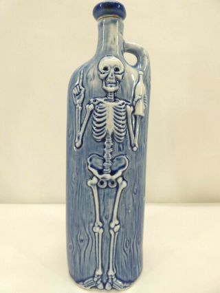 21/4 Schafer Vater German Porcelain Figural Bottle Skeleton Halloween 6 1/4 "