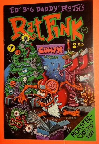 Rat Fink Comix 7,  Ed " Big Daddy " Roth Monster Christmas Issue