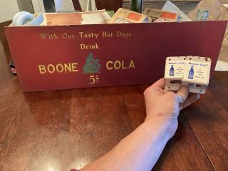Boone Cola Rare Cardboard Sign Spencer Nc With Bottle Openers