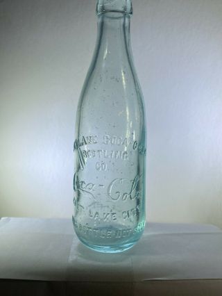 1908 Salt Lake City (no State) Mid Script Straight Side Coca - Cola Bottle 4 - 13