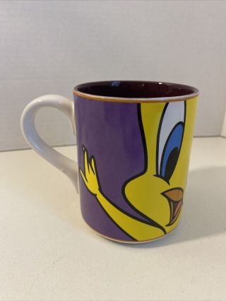 Tweety Bird Ceramic Coffee Mug Vintage 1998 Looney Tunes Cartoon Gibson 16 Oz