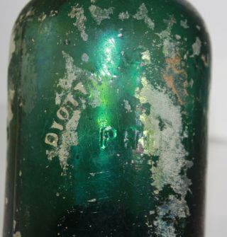 GREEN IRON PONTIL SQUAT SODA DYOTTVILLE GLASS BROWN STOUT PHILADELPHIA 3