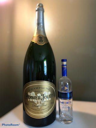Perrier Jouët Grand Brut Giant Champagne Empty Dummy Bottle 26 " Tall Huge