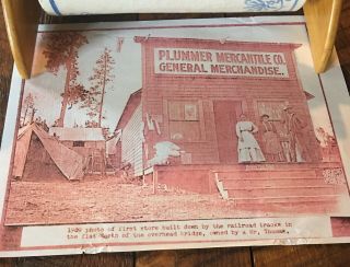 Early Redwing Plummer,  Idaho Plummer Mercantile Co.  Advertising Rolling Pin 4