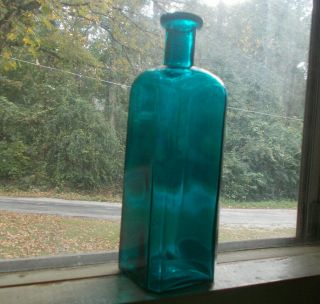 1890 C.  L.  G.  CO (CARR LOWREY GLASS CO BALTIMORE) TEAL BLUE 8 