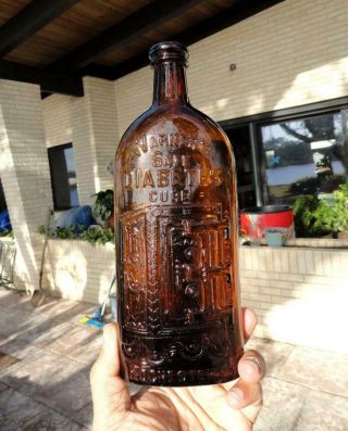 Early Diabetic Cure Bottle Warner’s Safe Rochester,  York Ny Late 1800’s