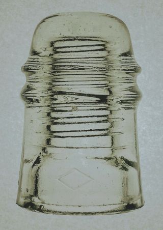 Glass Insulator Lemon Cd 121 Double Diamond Scarce