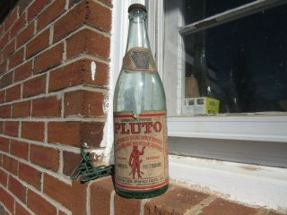 Pluto Water Soda Bottle French Lick Indiana Paper Label And Cap 1 Pint 7oz