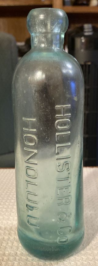Hollister & Co Honolulu Hutchinson Semi Round Bottom Blob Top Hawaii Soda Bottle