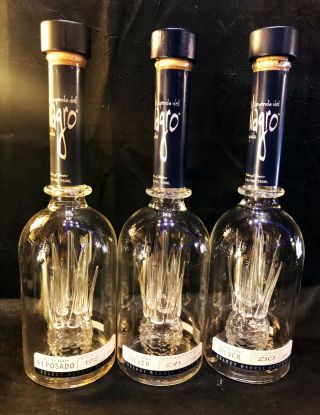 Milagro Select Barrel Anejo Gorgeous Glass Agave - Tequila Bottles Empty