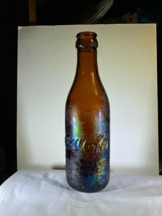 1915 Middlesborough,  Ky.  Amber Sb Script Coca - Cola Straight Side Bottle 4 - 23
