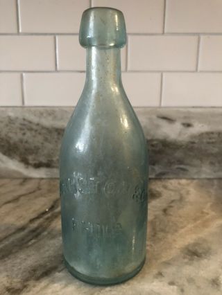 2x 1900s Glass Bottle Johnston & Co Phila,  The Tucker Bottling Co.  Atlantic City 2