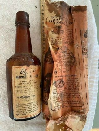 c1920 Labelled Abbott ' s Bitters Bottle Baltimore MD with wraps 3