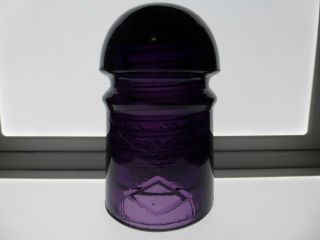 Canada Diamond Stunning Dark Purple Cd 102 Pony Style Glass Insulator