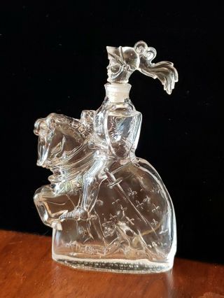 Vintage France Figural Knight On Horse Liquor Bottle Castagnon Nogaro