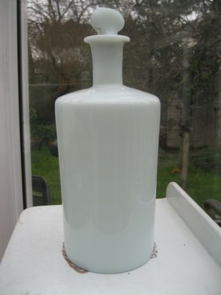 Antique C1900 Spun White Milk Glass Chemist 