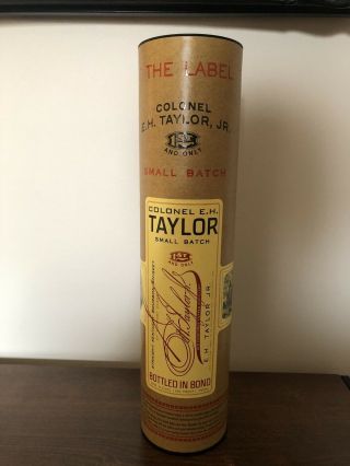 Eh Taylor Small Batch Bourbon Empty Tube (same Distillery As Pappy)