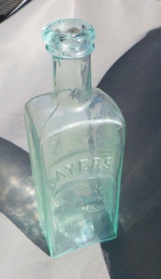 Antique Bottle,  Pontiled Medicine,  Ayer 