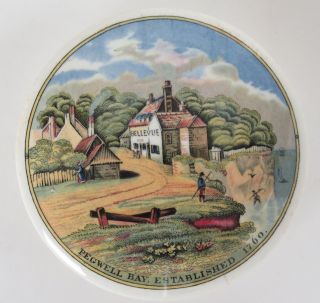 Pot Lid.  ‘pegwell Bay,  Established 1760’ No.  25a