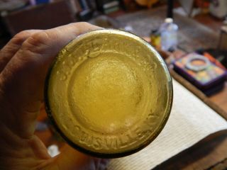 Yellow J.  M.  Clark & Co.  Louisville,  KY Pickle Bottle 3