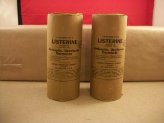 2 Old Stock Vintage Listerine Antiseptic 14 Oz Bottles In Paper