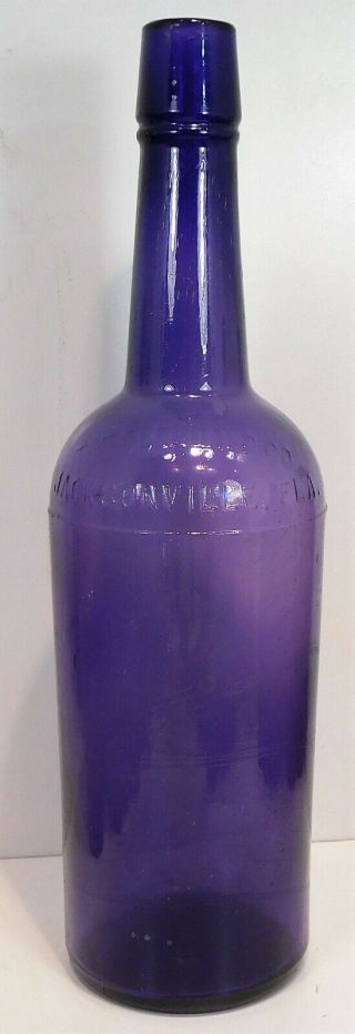 C1900 Purple Qt Whiskey Bottle - Glendale Co - Jacksonville,  Fla & Chattanogga,  Tn.