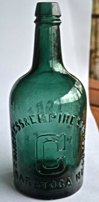 Congress & Empire Springs Saratoga N.  Y.  Vintage Mineral Water Bottle - Qt