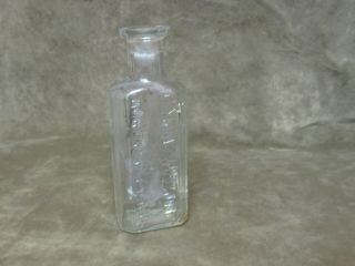 Circa 1910 Mayor Walnut Oil Co Kansas City Missouri Clear Glass Small Bottle