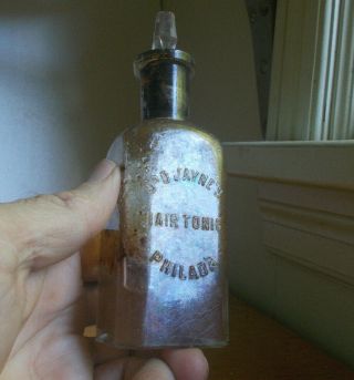 Dr.  D.  Jaynes Hair Tonic Philada Tonico Del Dr.  Jayne With Stopper 1880s Dug Bottle