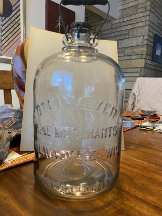 Antique Gallon Bottle Wm.  Stienmeyer Wine Merchants Milwaukee Wisconsin Rare