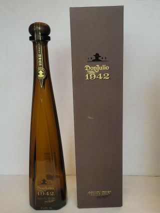 Don Julio 1942 Anejo Tequila Bottle Cork And Protective Hard Box 750ml Empty