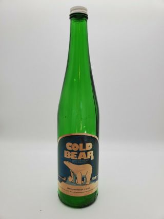 Vintage Cold Bear Empty Wine Bottle By Mogen David Wine Co.  Chicago