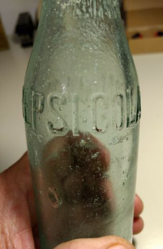 Early Charlotte,  Nc Straight Sided Pepsi Cola Soda Bottle 6 1/2 Oz Advertising