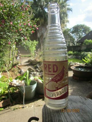 Vintage Orange,  Texas " Red Bird Beverages " (picture) Acl Soda Bottle